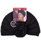 Textured Top Knot Turban HQ83 Black
