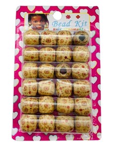Wooden Bead Kit Hair Ornaments B200W2