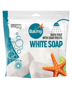 Bath Pouf With White Soap Pieces
