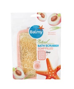 Bath Scrubber Nectarine And Lemongrass Soap Filled
