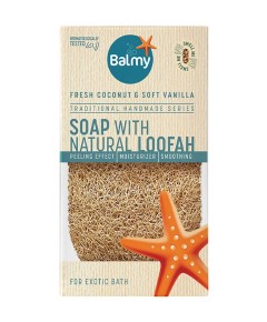 Fresh Coconut And Soft Vanilla Soap With Natural Loofah