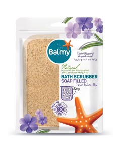 Bath Scrubber Violet Flower And Sage Scented Soap Filled