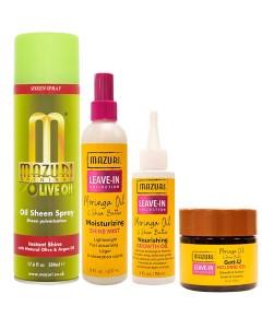 Leave In Collection Hair Gel Growth Oil With Olive Oil Sheen Spray And Shine Mist