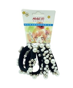 Magic Quality Pearl Beaded Elastic Hair Ties TP50