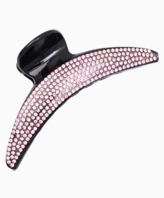 Curved Plastic Clamp With Coloured Diamantes 8591