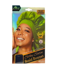 Silky Satin Braid Bonnet Black MBY401AST