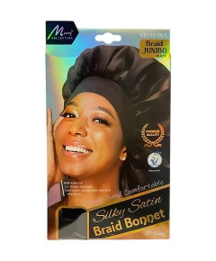Silky Satin Braid Bonnet Black MBY401BLK