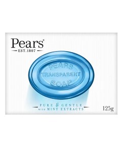 Pears Pure And Gentle Transparent Soap Bar With Mint Extracts