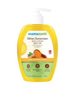 Turmeric And Saffron Ubtan Sunscreen Body Lotion Lotion For Glowing Skin