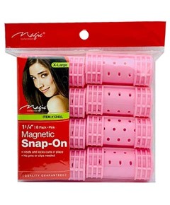 Magic Collection Magnetic Snap On Rollers 124XL Pink