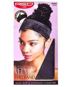 Premium Velvet Wig Band HWG01 Black