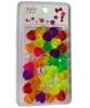 Style Collection Heart Shape Hair Beads BD003 Crystal Multi
