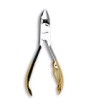 Cuticle Pliers Stainless Half Gold 53010