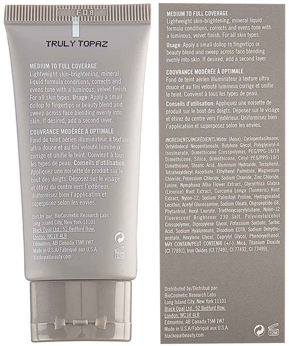 black opal color cosmetics | Even True Flawless Liquid Foundation