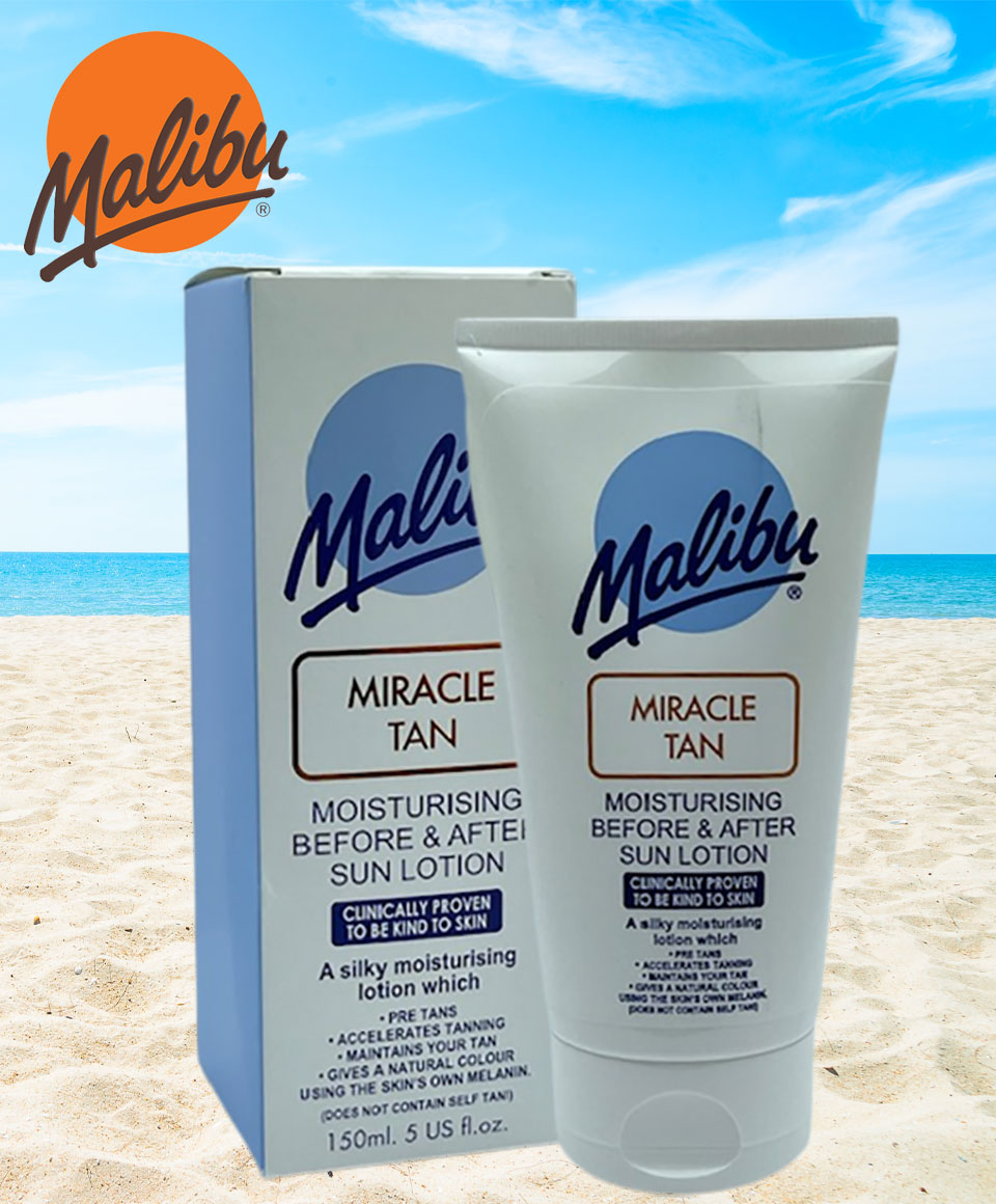 skin tan | Malibu Miracle Tan Moisturising Before And After Sun Lotion ...