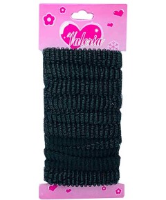 Valeria Hair Elastic Bands Black 15008BLK