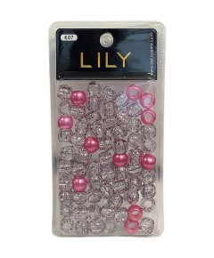 Lily Collection Beads Pink And Crystal 607