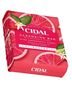 Cidal Pink Grapefruit Scent Antibacterial Cleansing Bar