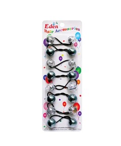 Hair Accessories LB20TBK Black And Clear Glitter