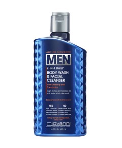 Men 2 In 1 Daily Body Wash And Facial Cleanser