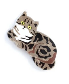Pearlescent Cat Shaped Hair Clamp 9503