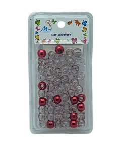 Hair Accessory Beads MET22RED