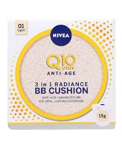 Q10 Plus Anti Age 3 In 1 Radiance BB Cushion 01 Light