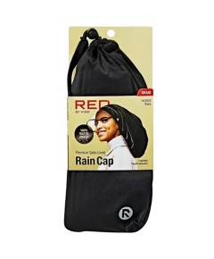 Premium Satin Lined Braid Rain Cap HQ503 Black