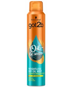 Got2b Oil Licious Weightless Dry Oil Mist With Argan Oil
