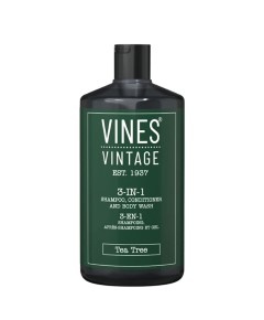 Vines Vintage 3 In 1 Tea Tree Shampoo Conditioner And Body Wash