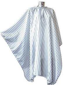 DMI Vintage Barber Cape Black On White