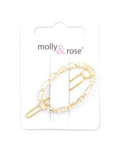 Clear Stone Open Oval Hair Slide 9278