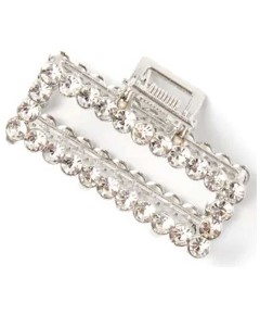 Small Rectangular Crystal Metal Clamp 9325