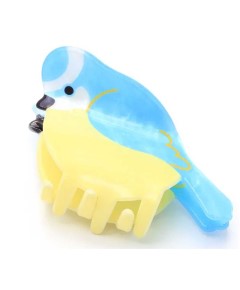 Pearlescent Blue Bird Hair Clamp 9507
